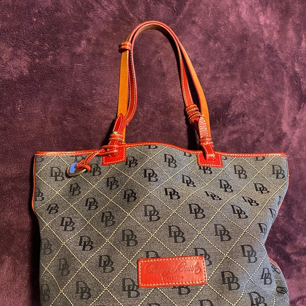 Dooney & Bourke Blue, grey, red Classic Tote